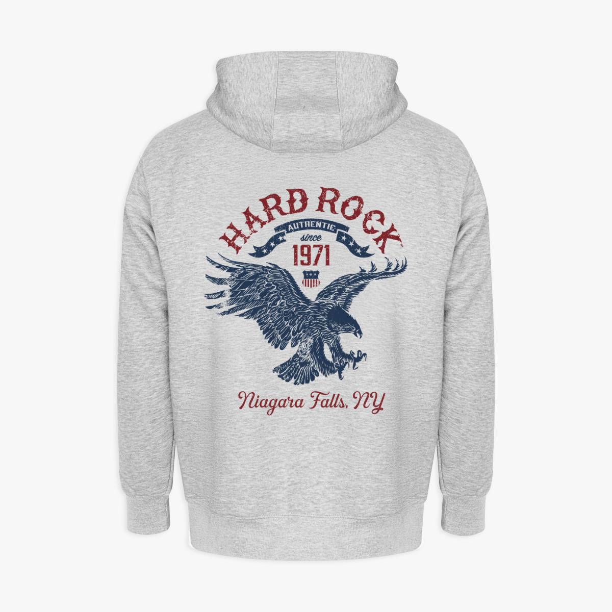 Adult Fit Eagle Zip Hoodie in Gray image number 1